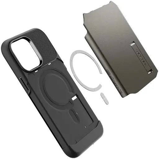 Оригинальный противоударный чехол Spigen Slim Armor (MagFit) MagSafe для iPhone 14 Pro Max (6.7") Gunmetal (ACS04646) - фото 2