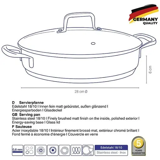 Сотейник Kela Flavoria 28 см (11568) - фото 4