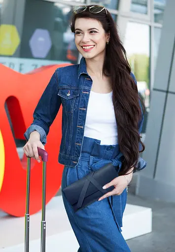 Шкіряний тревел-кейс Voyager 1.0 синій Crazy Horse - фото 1