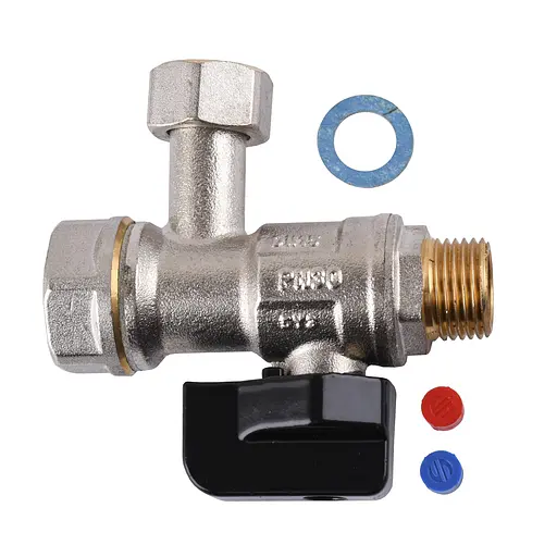 Кран кульовий котловий 1/2″ Arco 150823 кутовий з накидною гайкою with Filter - фото 1