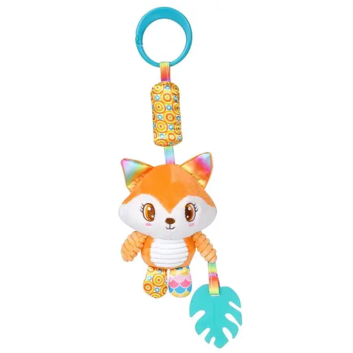 Подвеска мягкая HB0073ABC, 37 см, животное 13 см, звук, прорезыватель (в ассортименте)