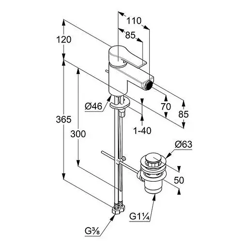 Смеситель для биде Kludi Zenta SL 485300565 - фото 2