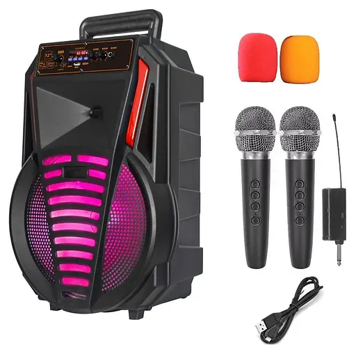 Портативная колонка Big PREDATOR-XR12 75W, USM/MP3/FM/Bluetooth + 2 микрофона караоке