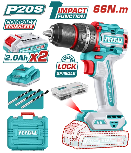 Шурупокрут TOTAL TIDLI20668 20В Li-Ion