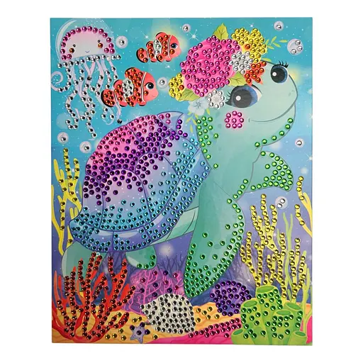 Набір для творчості Діамантова мозаїка "Симпатична черепашка" Апельсин НТ-26-12 - фото 2