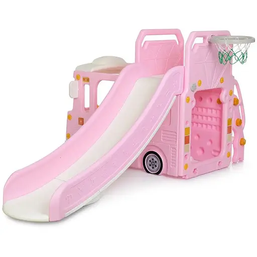 Детский игровой комплекс 2 в 1 Bambi WM19090-8 горка, качели, баскетбол - фото 7