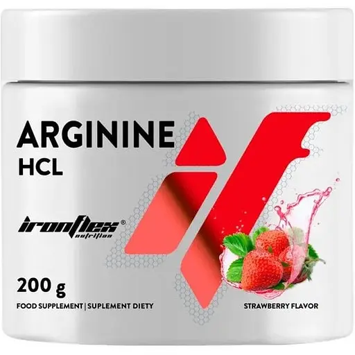 Амінокислота IronFlex Arginine 200 г Полуниця - фото 1