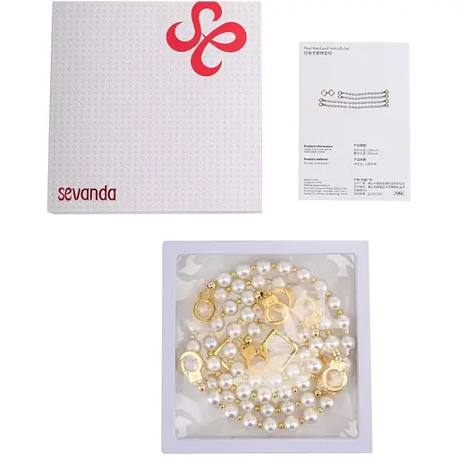 Жемчужные наручники и поножи Lockink Pearl Bondage & RestRaint Set - фото 10