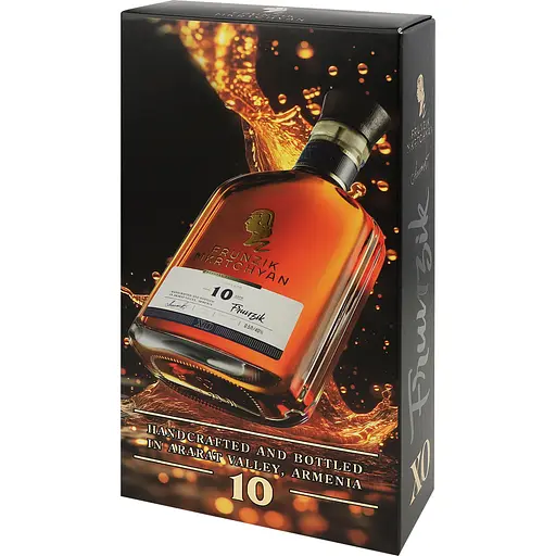 Бренді Proshyan Frunzik Mkrtchyan XO 10 років 40% 0.5 л в коробці - фото 4