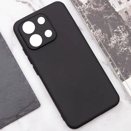 Чохол Lakshmi Silicone Cover Full Camera AA для Xiaomi Redmi Note 13 4G Чорний/Black - фото 3