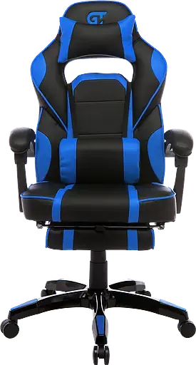 Геймерское кресло GT Racer черное с синим (X-2749-1 Black/Blue) - фото 2