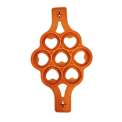 Силіконова форма для приготування оладок та яєчні у формі серця Cake Maker, A-plus Червоний 83896 - фото 6