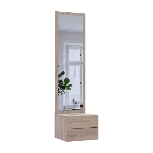 Тумба з дзеркалом Doros Сола Дуб сонома ДСП / дзеркало 45х40х168.6 (44900345) - фото 3