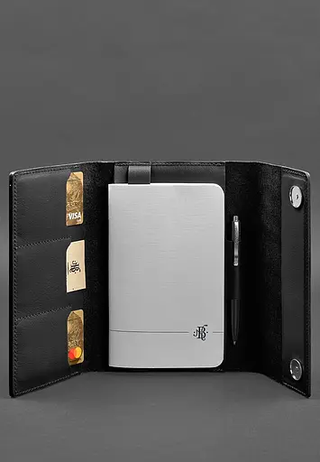 Шкіряний блокнот (Софт-бук) 5.1 вугільно-чорний - фото 3