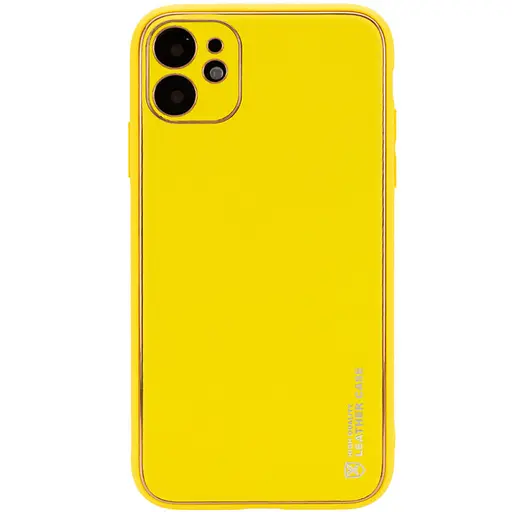 Чохол Epik шкіряний Xshield для Apple iPhone 12 6.1 Жовтий/Yellow