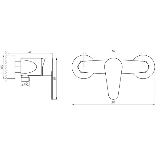 Змішувач для душа Globus Lux MAIN SM-105N - фото 4