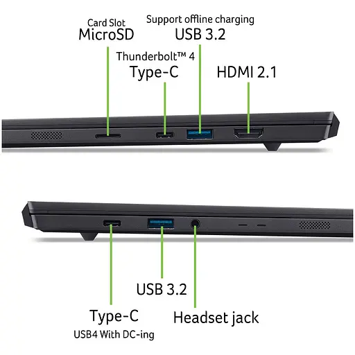 Ноутбук Acer Predator Triton 14 AI PT14-52T-909D Ultra 9 288V la 51GHz, 8K, сенсорный, 32GB LPDDR5X, 2TB - фото 17