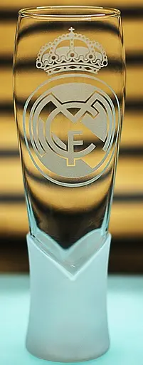 Пивний келих крафтовий 440 мл Реал Мадрид Real Madrid з гравіюванням подарунок для фаната ФК - фото 1