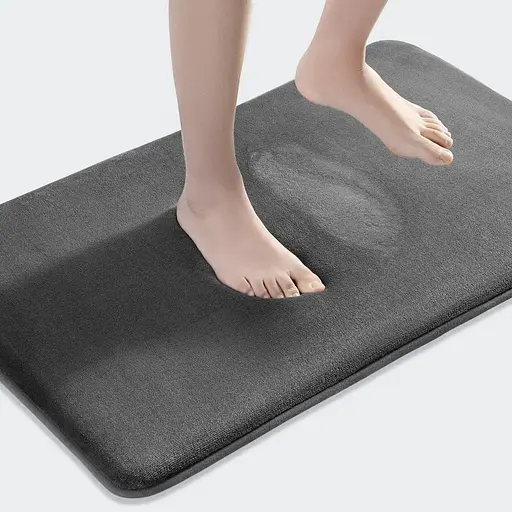 Антискользящий Мягкий коврик для ванной Aquarius с эффектом памяти 40 х 60 см Графит Гладкий