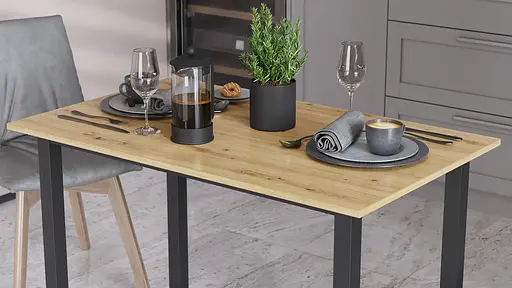 Стіл універсальний Knap Ferrum-decor 750x1200x600 Чорний метал ДСП Дуб Артізан 16 мм (FRD-106351) - фото 3