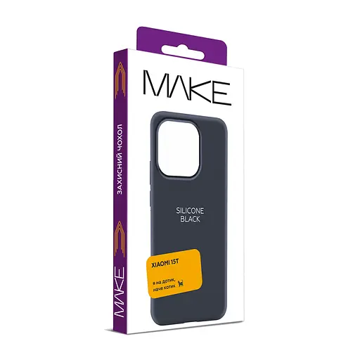 Чохол MAKE Xiaomi 15T Silicone Black - фото 2