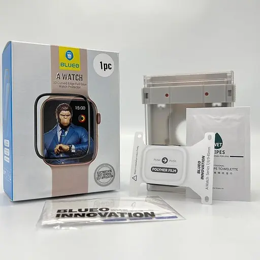 Полимерная 3D пленка Blueo High-Molecule для Apple Watch 40mm (+ аппликатор) Черный - фото 2