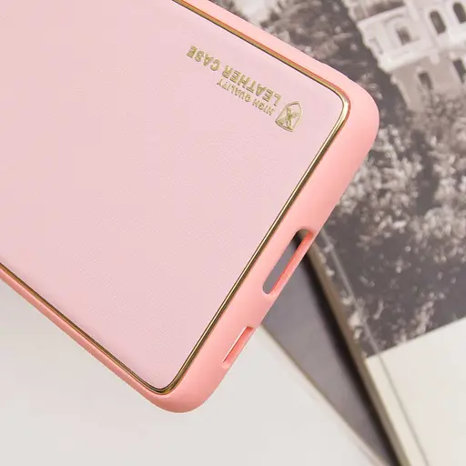 Шкіряний чохол Xshield для Samsung Galaxy S21 Ultra Рожевий / Pink - фото 6