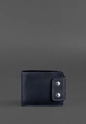 Мужской кожаный портмоне Zeus 9.0 синий Crazy Horse - фото 2