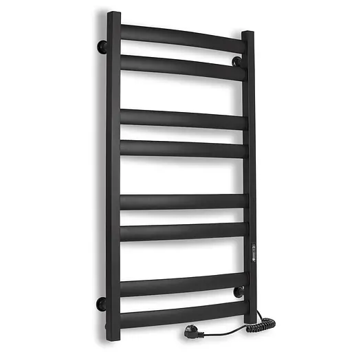 Електрична рушникосушарка Laris Зебра Атлант ЧФЧ8 500x900 Е права R3 73207621, Чорний матовий, Праве, Електронний - фото 1