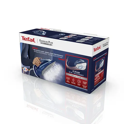 Tefal Праска Easygliss Plus, 2500Вт, 270мл, паровий удар -220гр, постійна пара - 45гр, керам. підошва, синій - фото 6