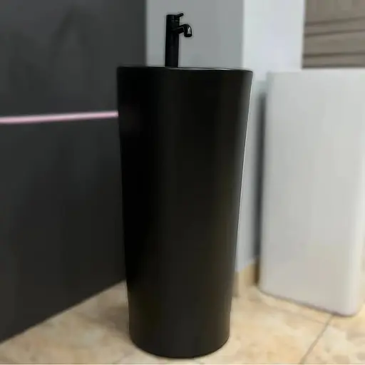 Умивальник VBI Bolonia black matt напольний VBI-019003, Чорний матовий - фото 1