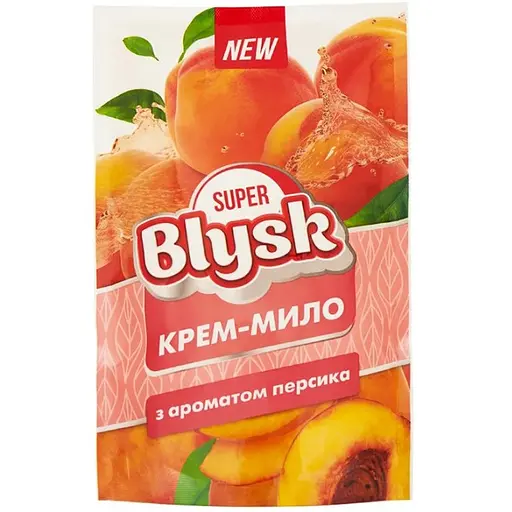 Рідке крем-мило Super Blysk Персик дой-пак 460 мл (SB52001) - фото 1