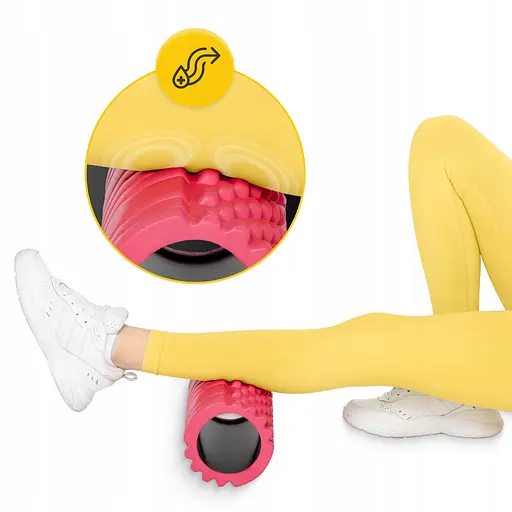 Массажный ролик 4FIZJO 33 x 14 см (валик, роллер) Pink (P-5907739310088) - фото 11