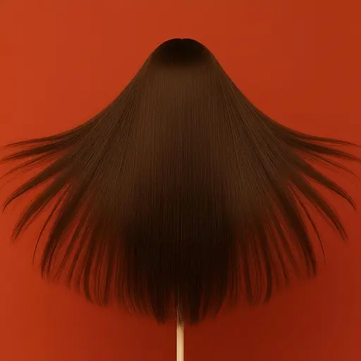 Перука аніме пряме волосся 70 см довгий чубчик жіночий каштановий - фото 2