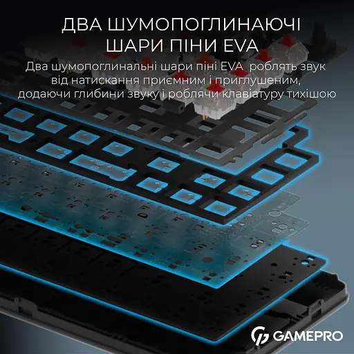 Клавіатура GamePro Asgard Valhalla 65% Compact QLAB Orange Switches (MK210B Pro) - фото 11