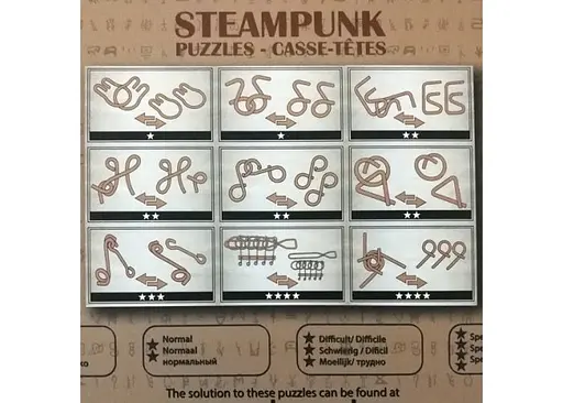 Набір головоломок Eureka Steampunk Puzzles червоний 9 шт. (473206) - фото 2