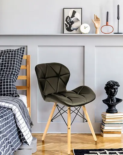 Кресло Jumi Scandinavian Design эко-кожа черный - фото 4