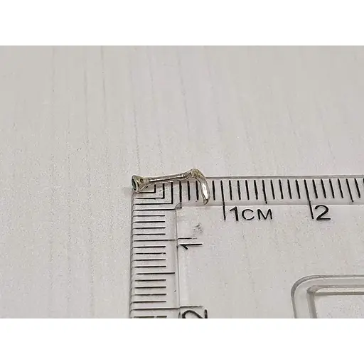 Срібна сережка-пірсинг в ніс Dear. 1024.3С Зелений - фото 3