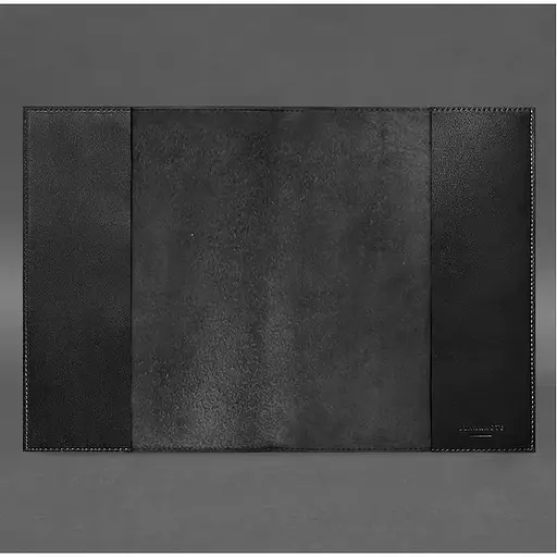 Кожаная обложка BlankNote Standart с Трезубцем для нотариального реестра черный - фото 3