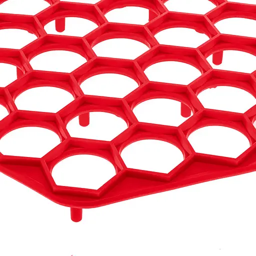 Пластикова пельменниця шестикутна форма для приготування пельменів) Ø23 см, Kitchette Червоний 84447 - фото 2