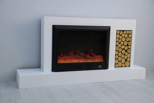 Електричний камін Novela 1500Вт Bluetooth звук потріскування дров White (10080111) - фото 3