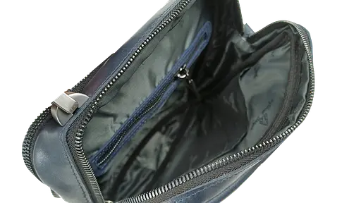 Мужская кожаная сумка Mykhail Ikhtyar синяя sum0028771 - фото 9