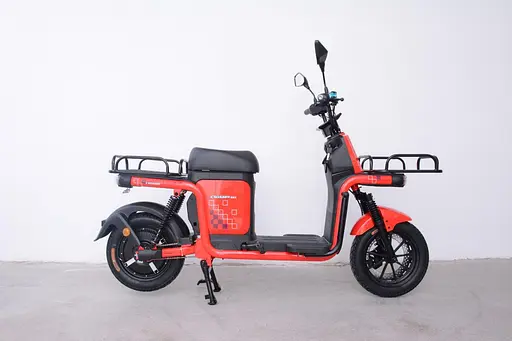 Электроскутер Грузовой с двумя большими багажниками Crosser SUPER MAX 1200W 60V30AH Li-Fe | USB зарядка Красный  - фото 7