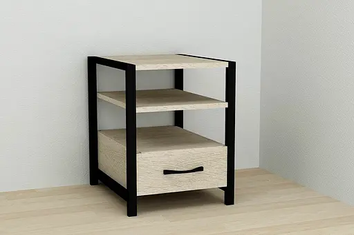 Тумба універсальна Ferrum-decor Вів'єн 1/1 50x41x40 чорний ДСП Дуб Сонома 16мм (FRD-104142)