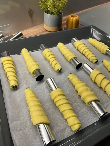 Кондитерські конуси для випічки трубочок «Каннолі» 100 мм (10 штук), Master Class Металлик 82768 - фото 9