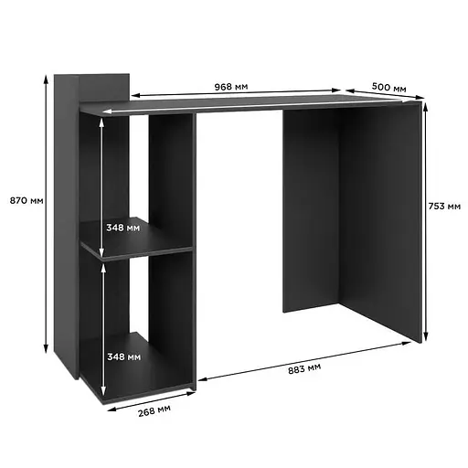 Cтол компьютерный с 2 ​​полками М-ЗОН Джеко 1200/12 Сонома (MZN-031020) - фото 9