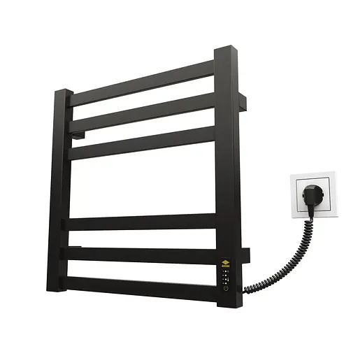 Електрична рушникосушарка Kosser Герда 500x500 ER ДГ01ER, Чорний матовий, Праве - фото 1