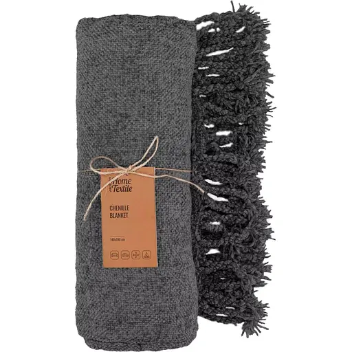 Плед Ardesto Chenille 140х190 см сірий (ART0203CH) - фото 1