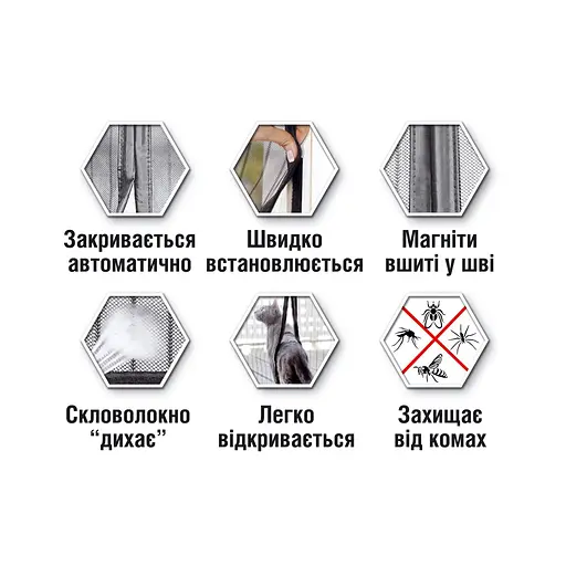 Магнітна москітна сітка на двері 92×200 см - фото 4