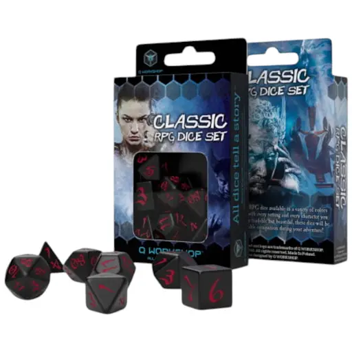 Набор кубиков Classic RPG Black & red Dice Set , 7 шт. (SCLE06)